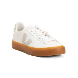 VEJA White Made In Brazil Leather Campo Chrome Free Sneakers